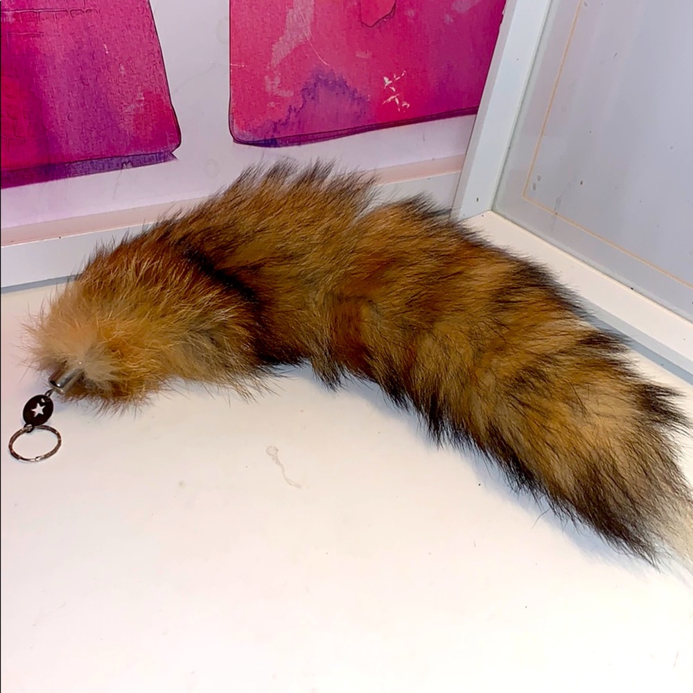 Genuine Fox tail key chains
